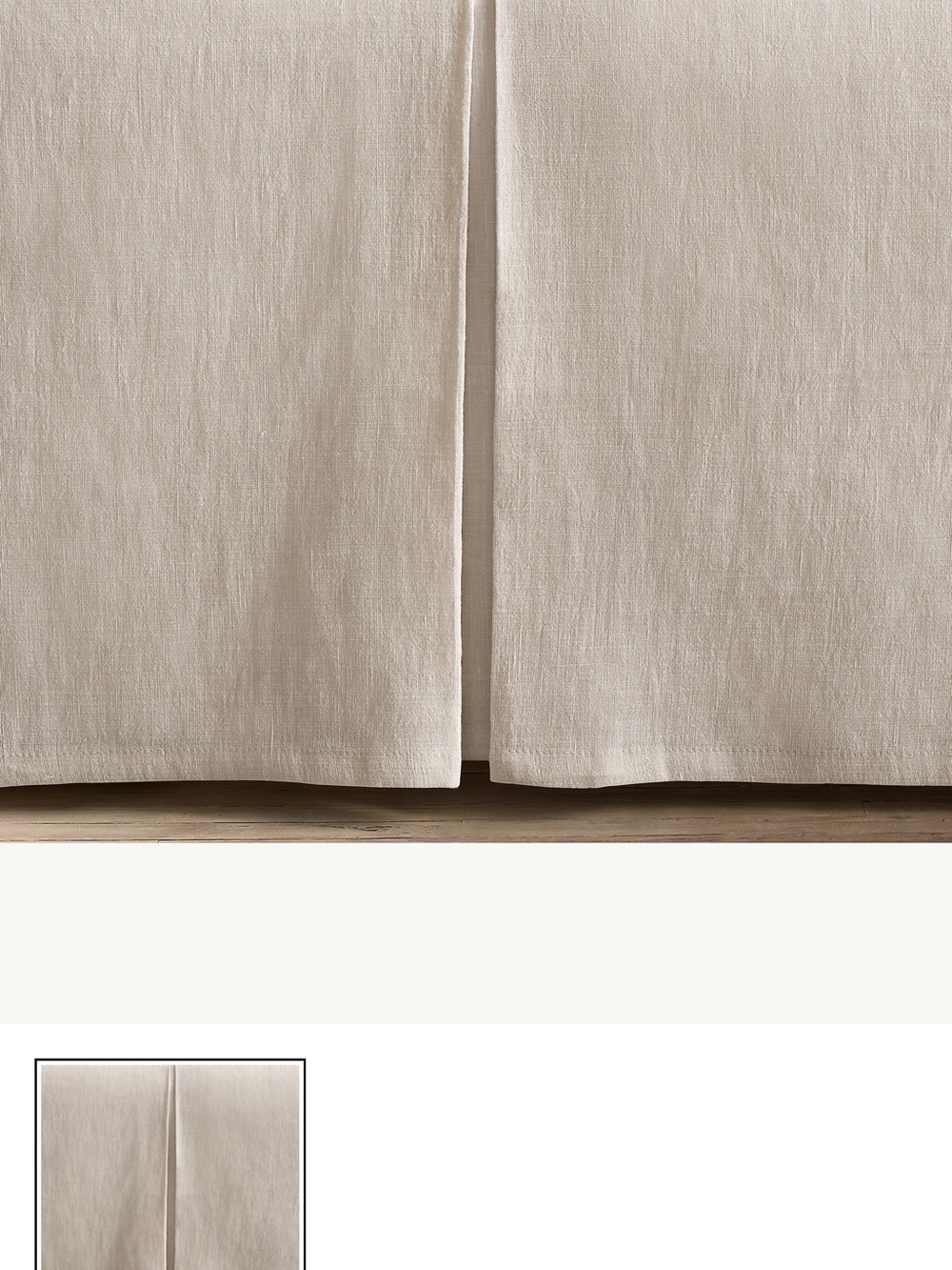 Restoration Hardware Oatmeal Linen Crib Skirt